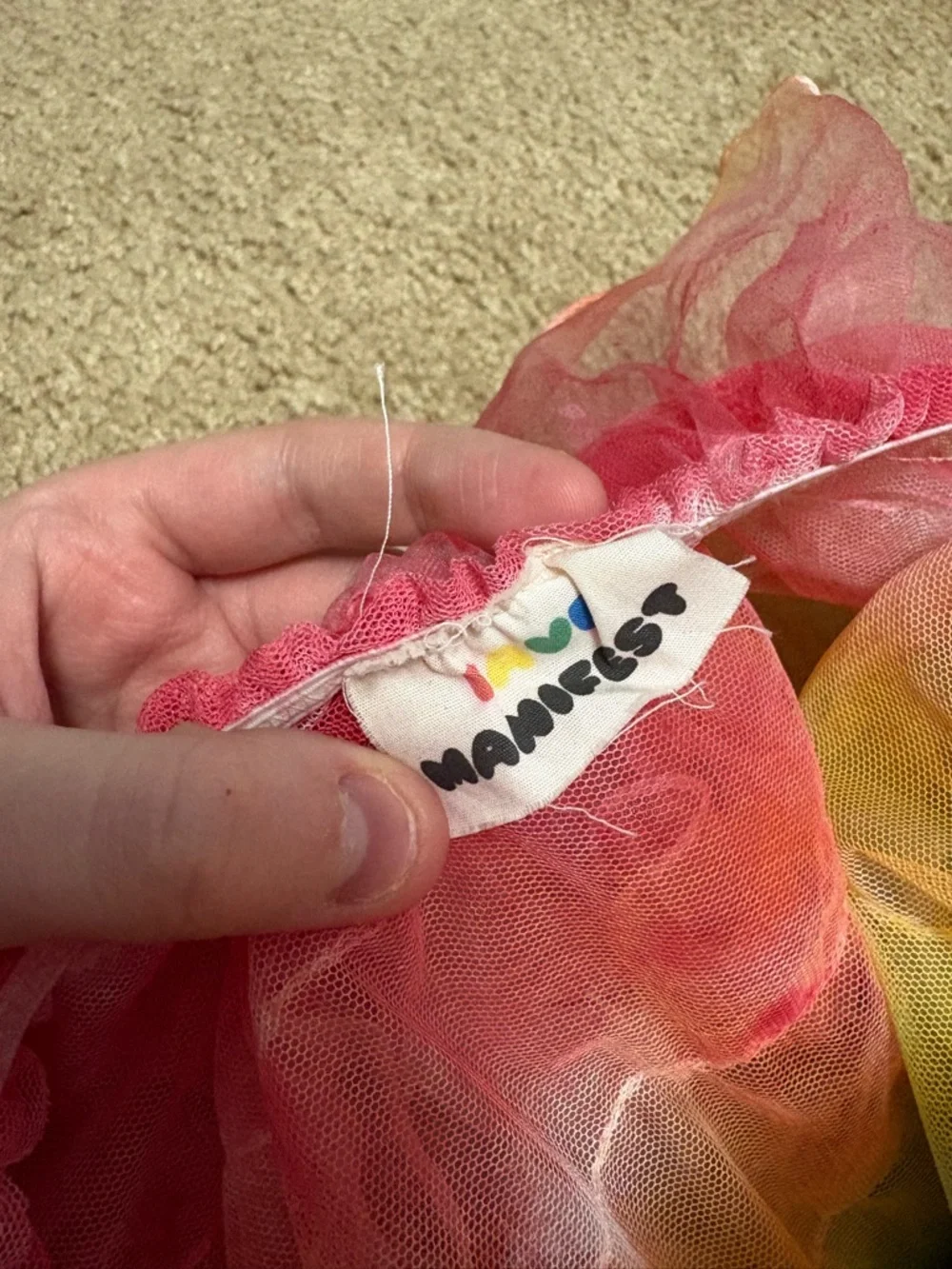 Hot Topic Rainbow Ruffle Crop Top - Multicolor - Picture 3 of 3